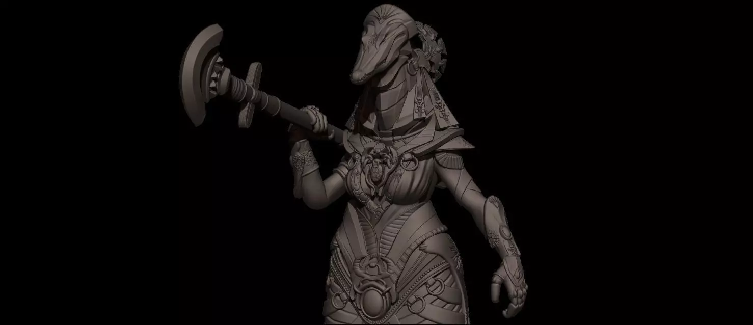 Amat Goddess High Poly for 3d Print 3D print model_0