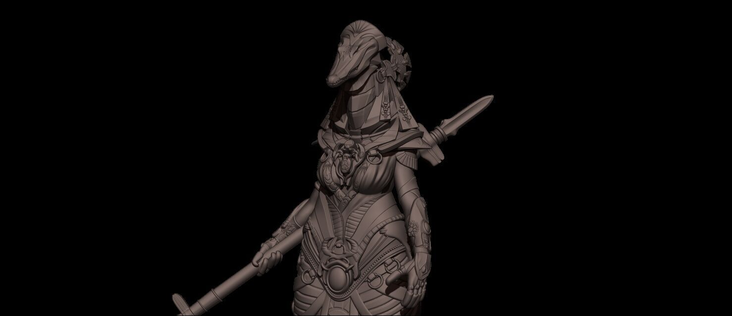 Amat Goddess High Poly for 3d Print 3D print model_14