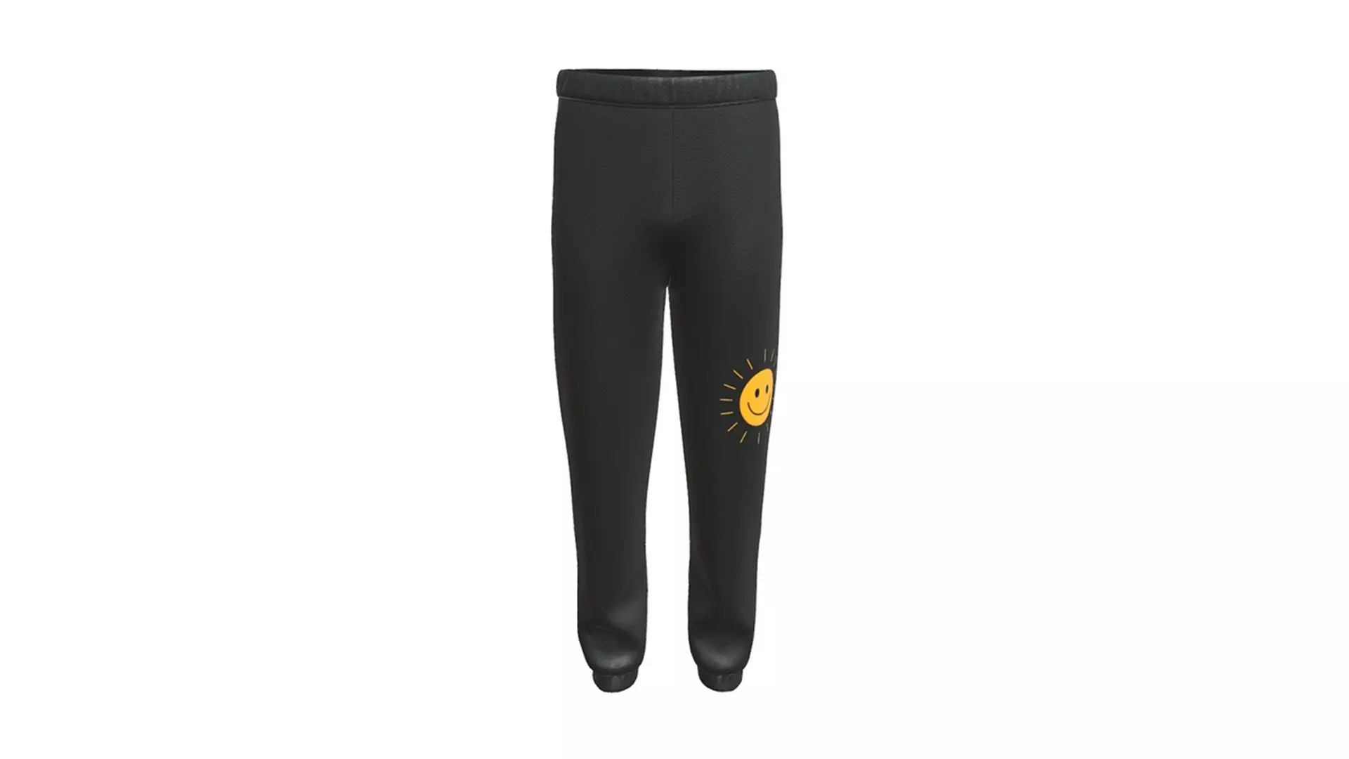 Black Jogger With Sun In Low Poly Low-poly 3D model