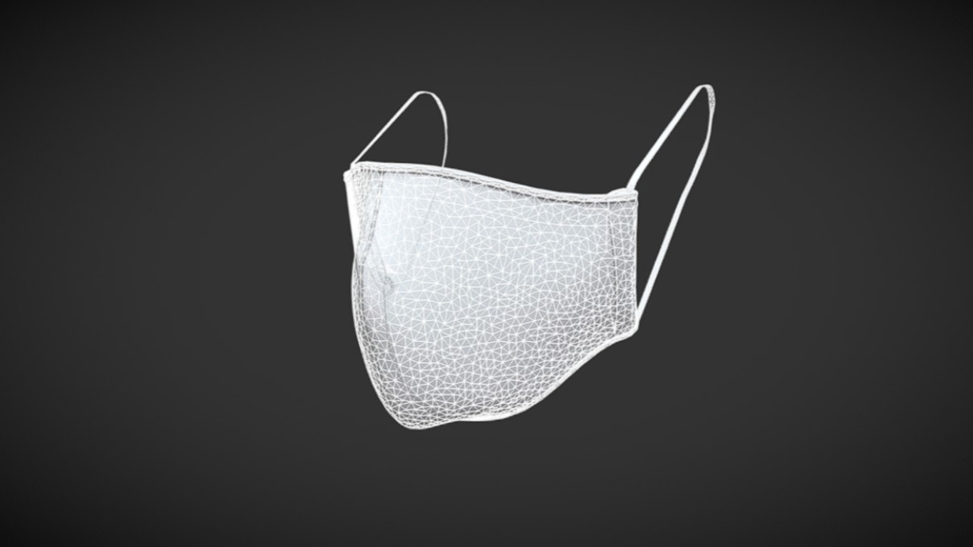 Face Mask In Low Poly Low-poly 3D model_1