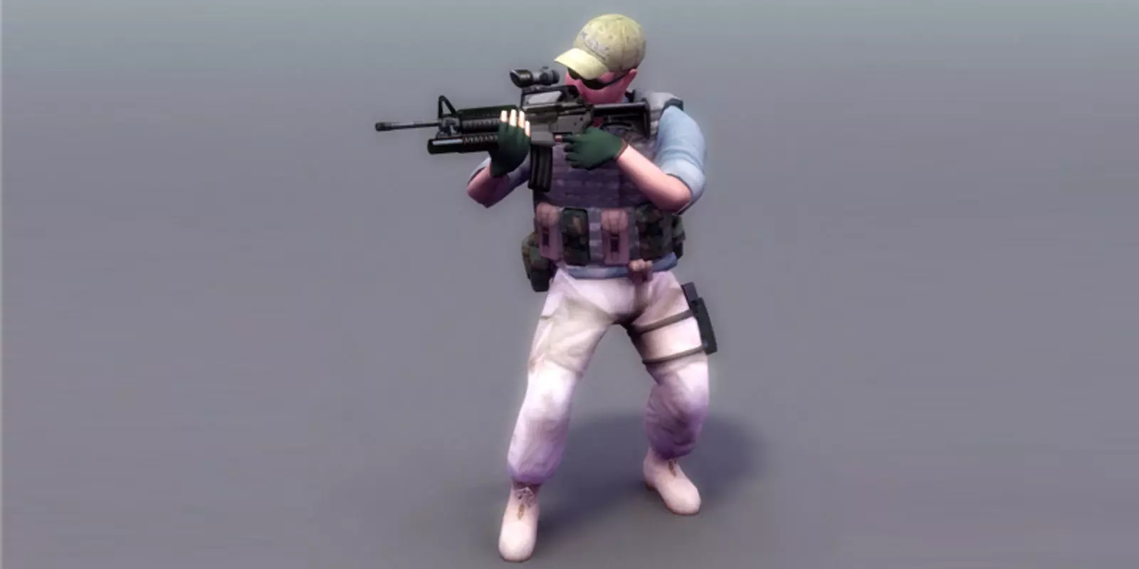 PMC Operator Mercenary Low-poly 3D model