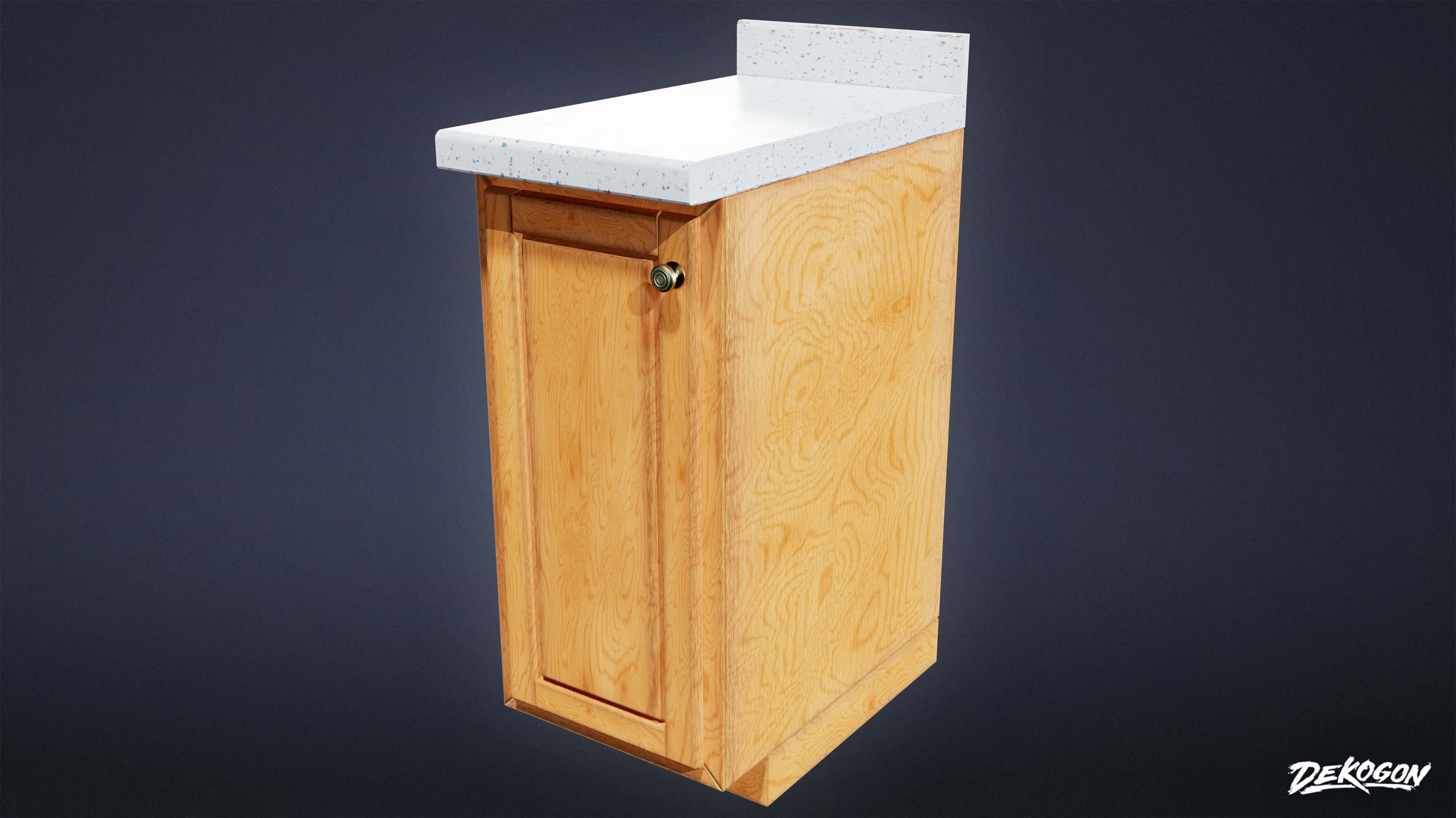 SUBURBS - Cabinet Set 01 - LOW POLY AND NANITE Low-poly 3D model_1