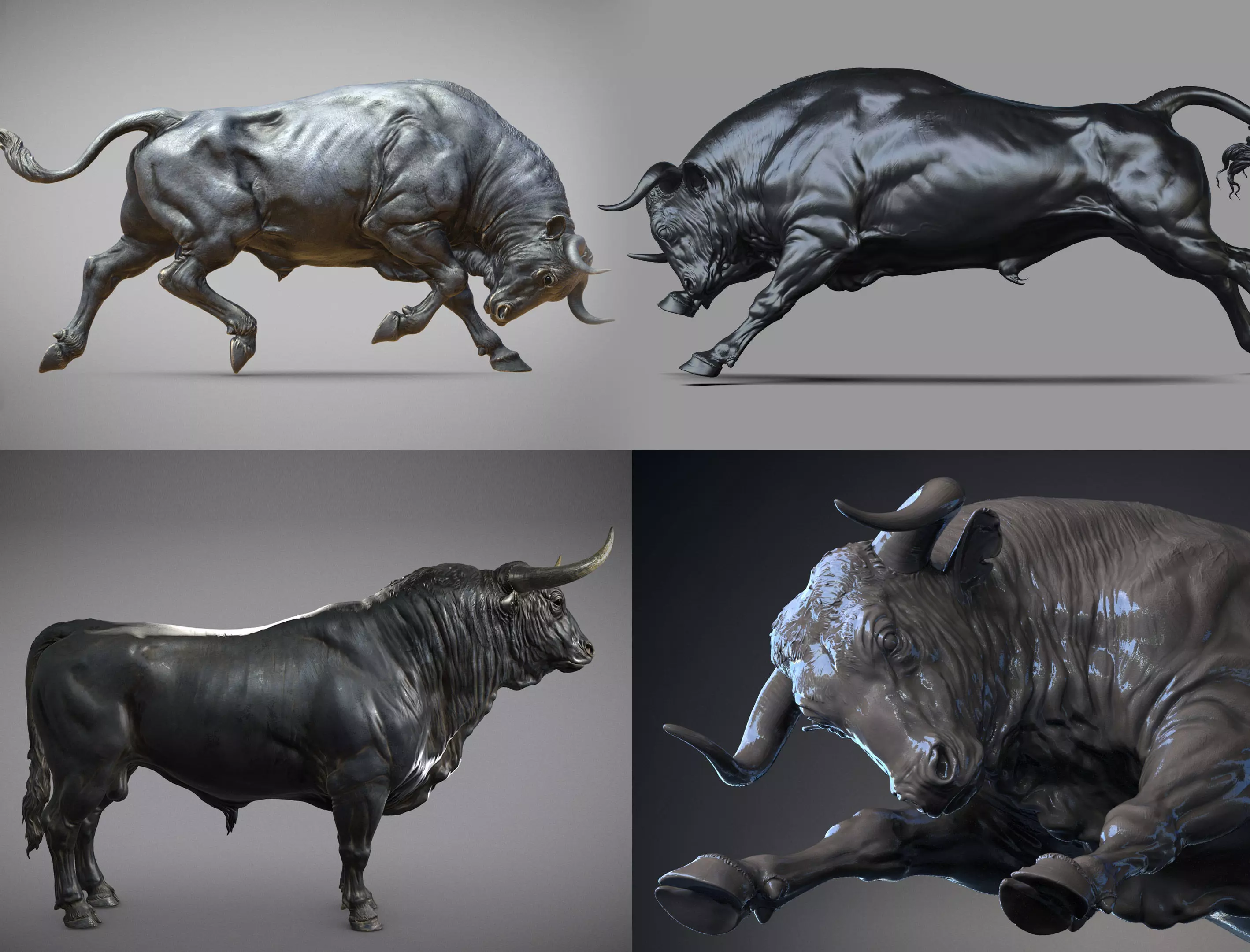 3 Bull   I  3D Sculpting 3D Model Collection_0