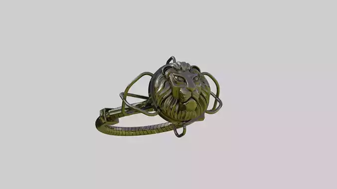 Lion Head Mechanical Ring