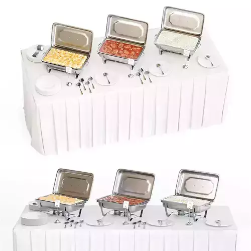 Open buffet Set 02 3D model
