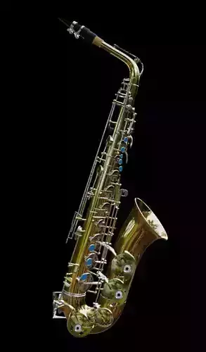 Saxophone brass and chrome