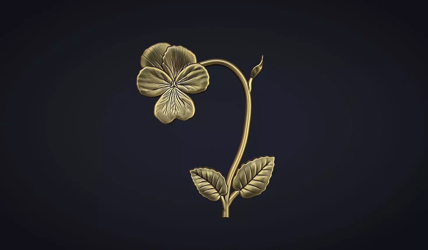 Violet Bas relief 3D print model