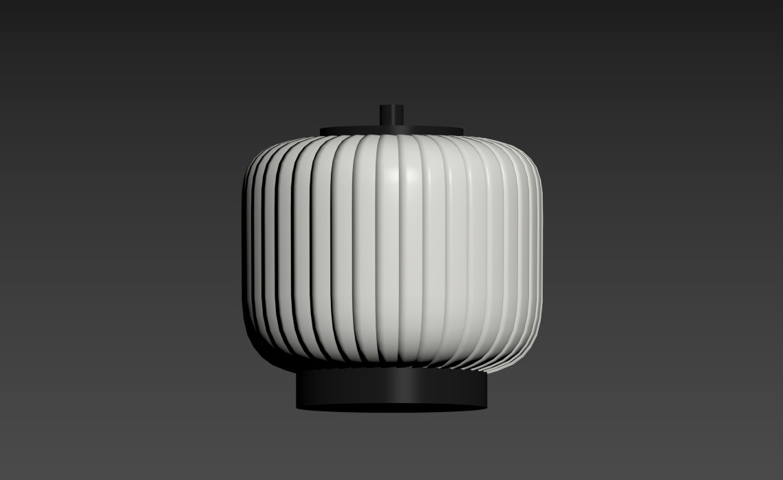 Set Modern Minimalist Bedroom Ceiling Pendant and Table Lamp 3D model_6