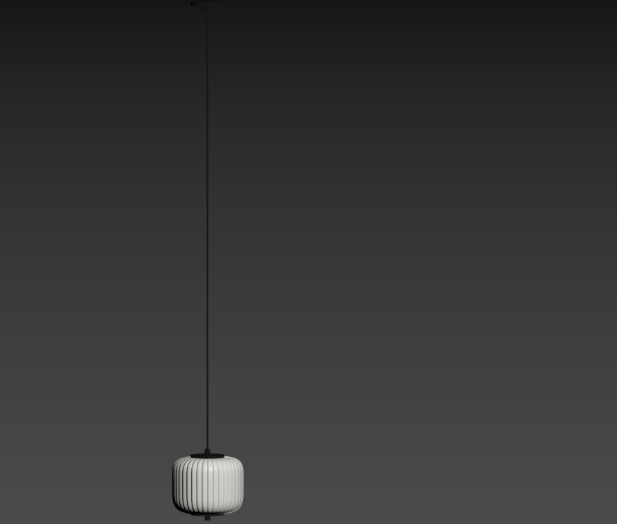 Set Modern Minimalist Bedroom Ceiling Pendant and Table Lamp 3D model_4