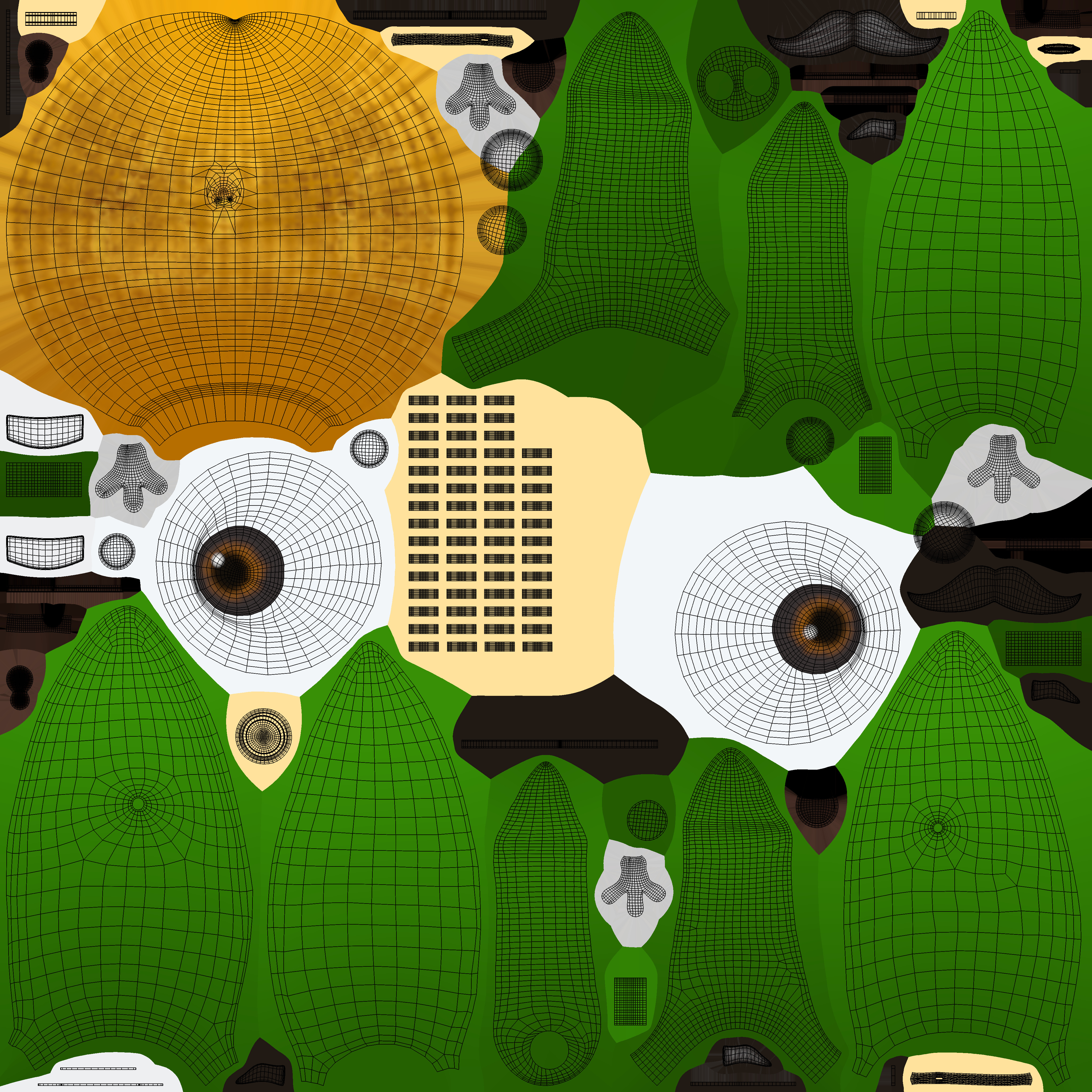 Cartoon Corn Character with Rigged Model Low-poly 3D model_23