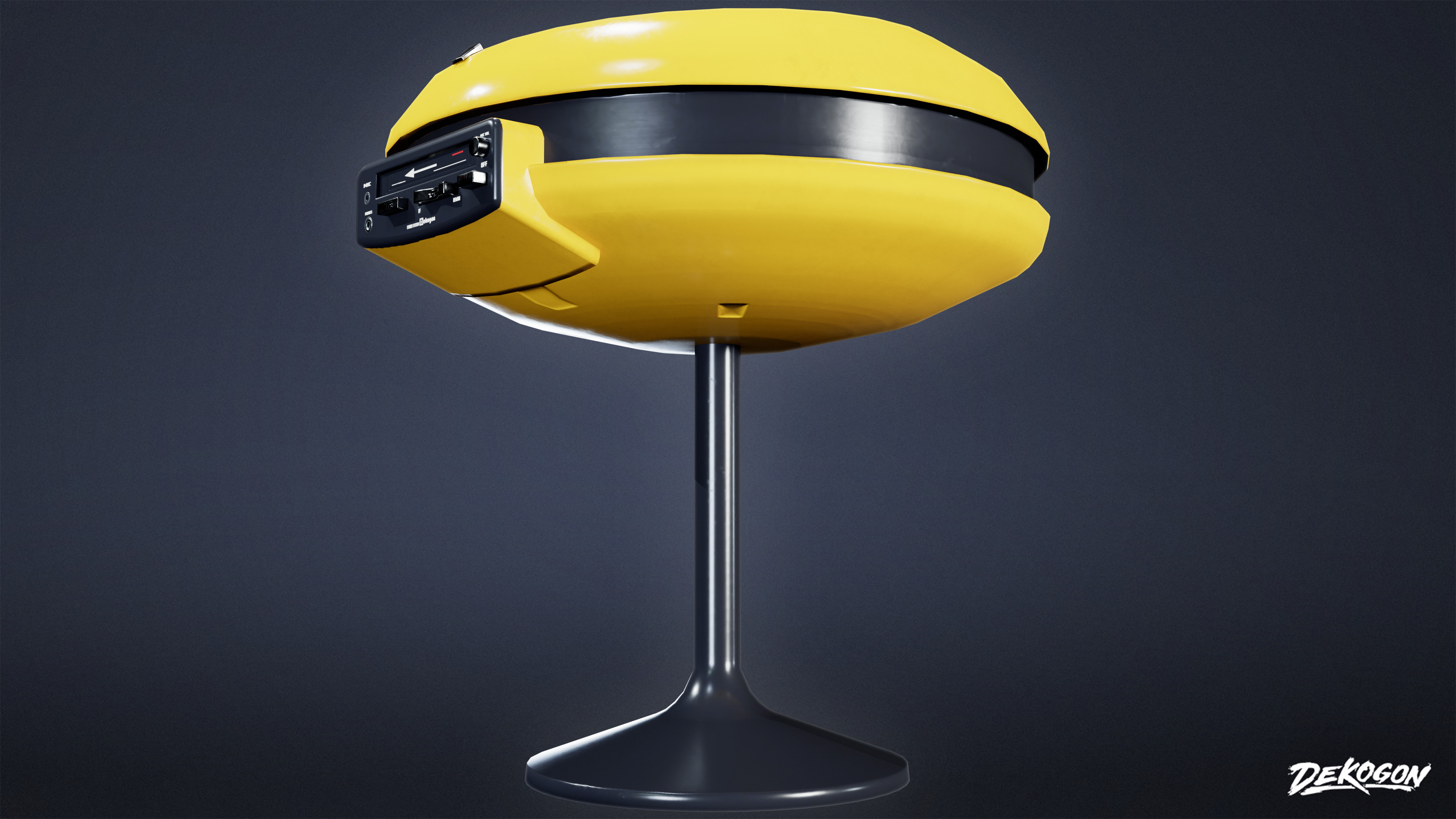 MIDCENTURY - Speaker Set 02 - LOW POLY Low-poly 3D model_5