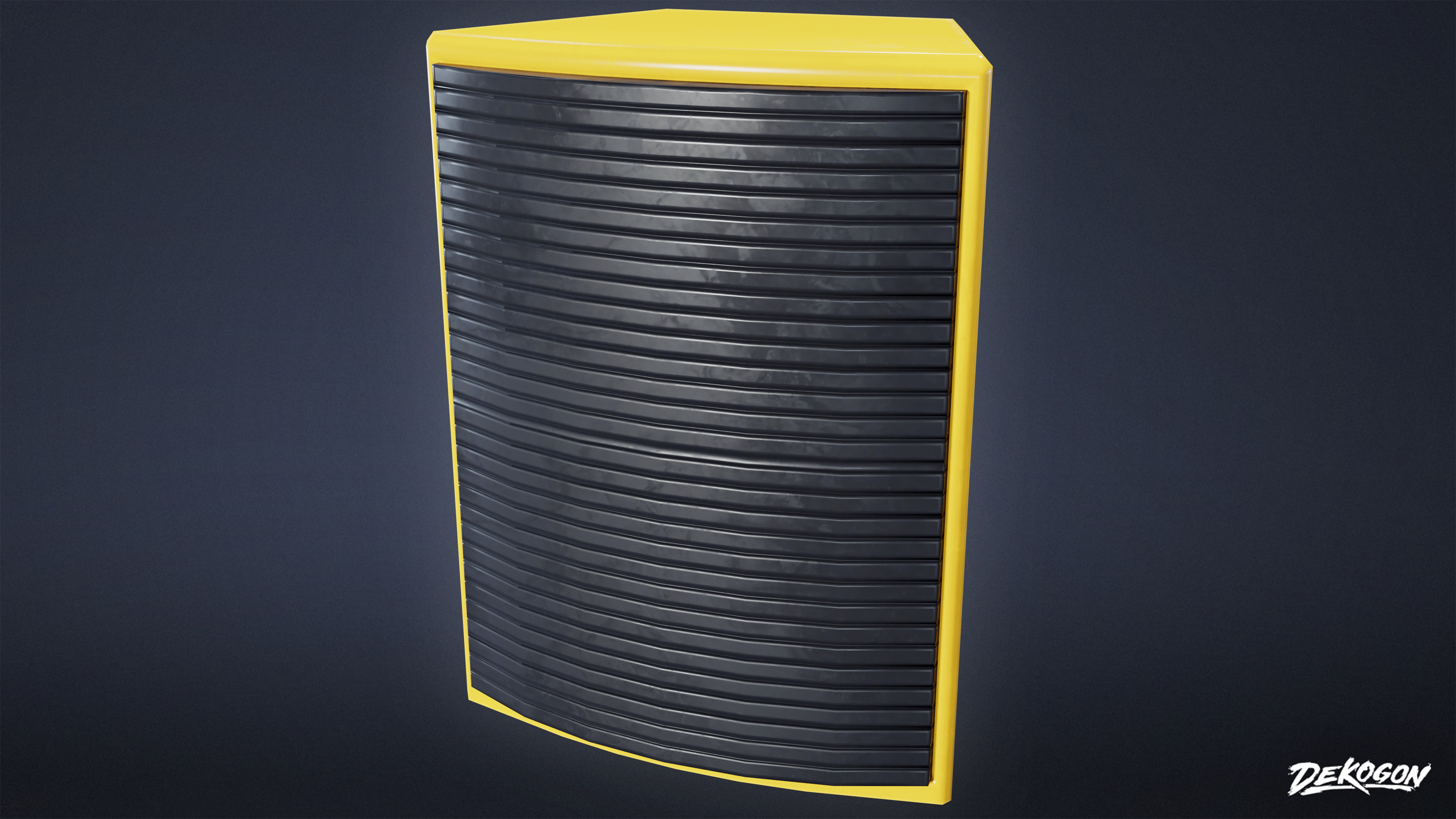 MIDCENTURY - Speaker Set 02 - LOW POLY Low-poly 3D model_10