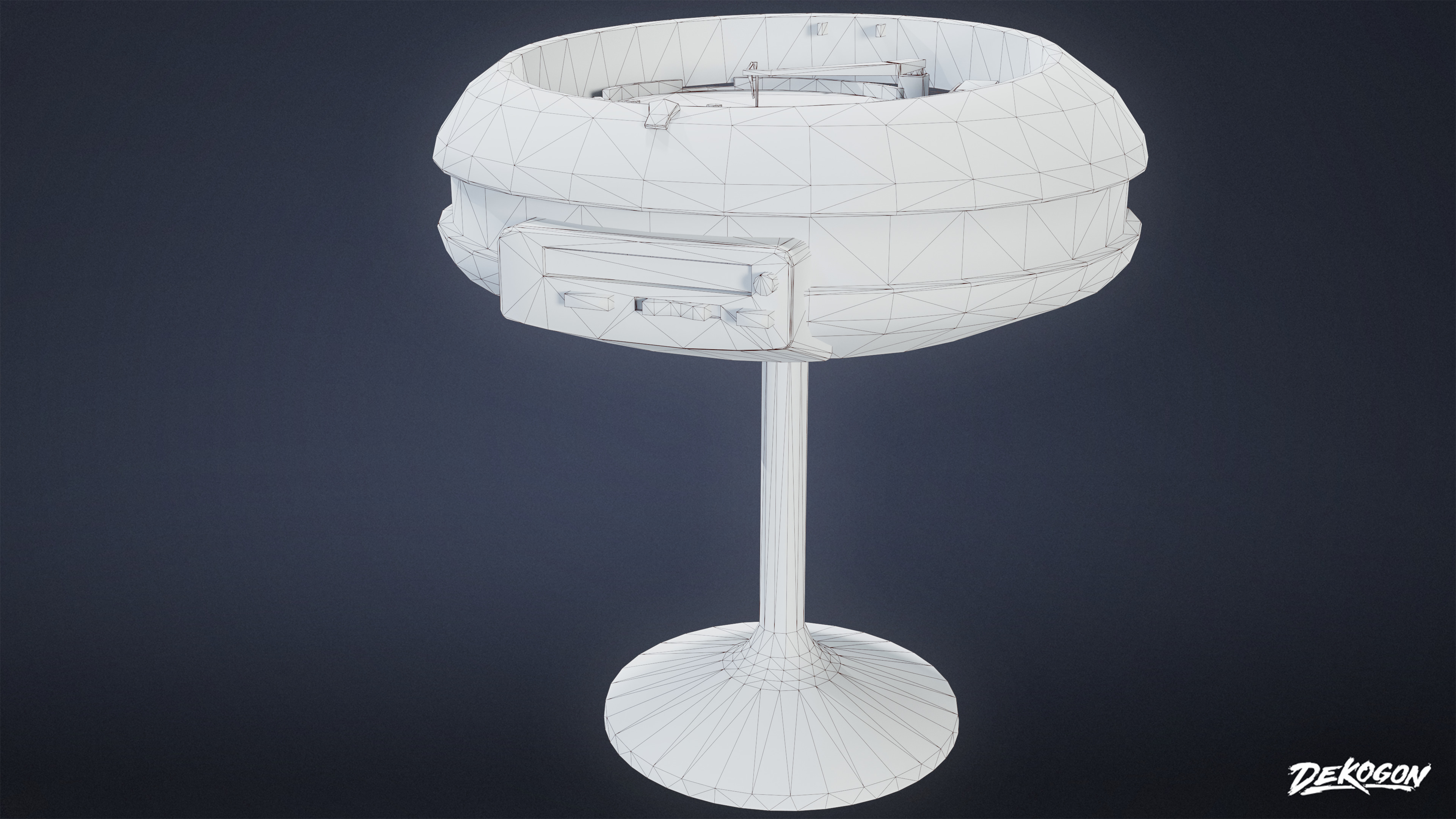 MIDCENTURY - Speaker Set 02 - LOW POLY Low-poly 3D model_1