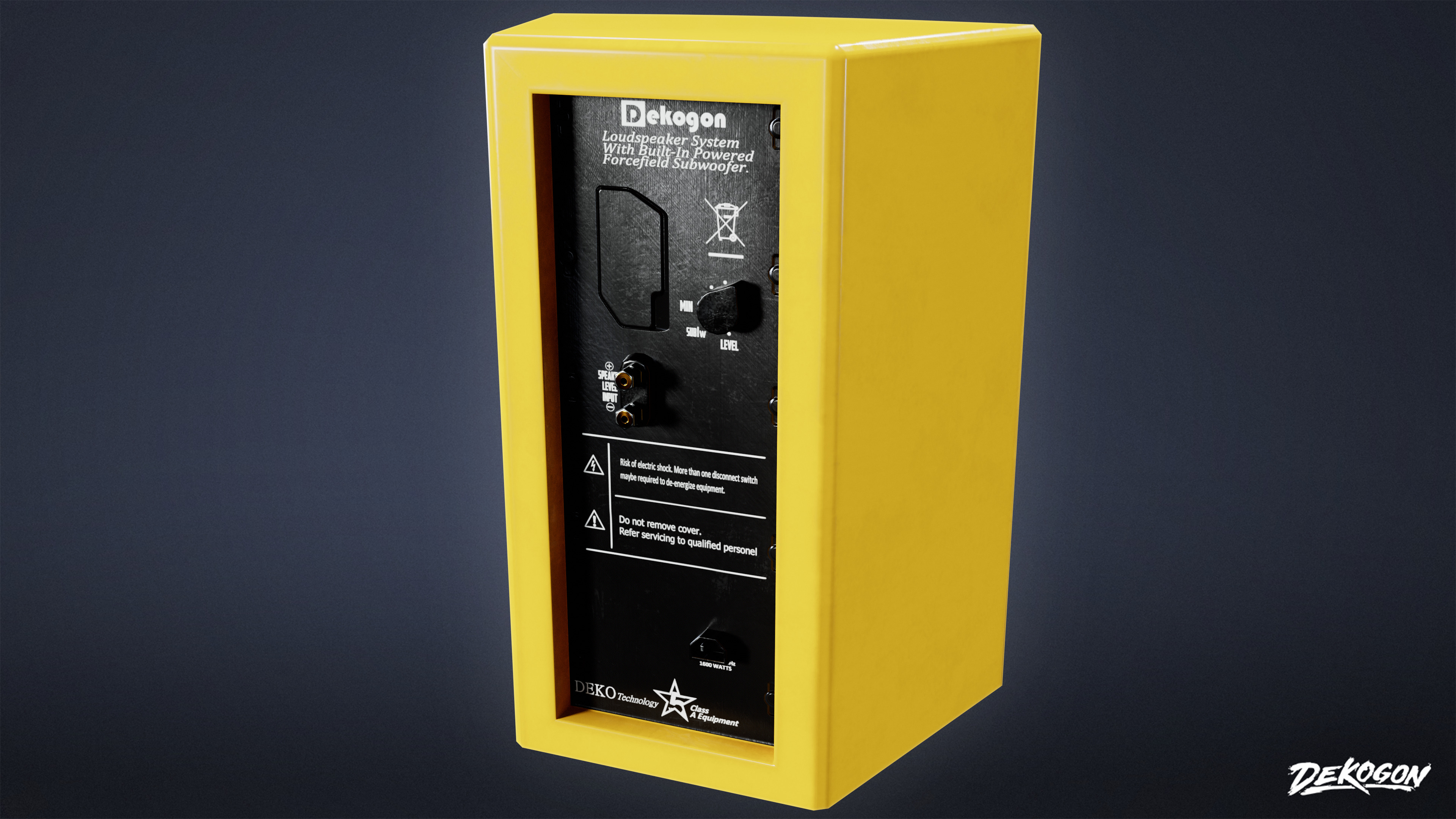 MIDCENTURY - Speaker Set 02 - LOW POLY Low-poly 3D model_13