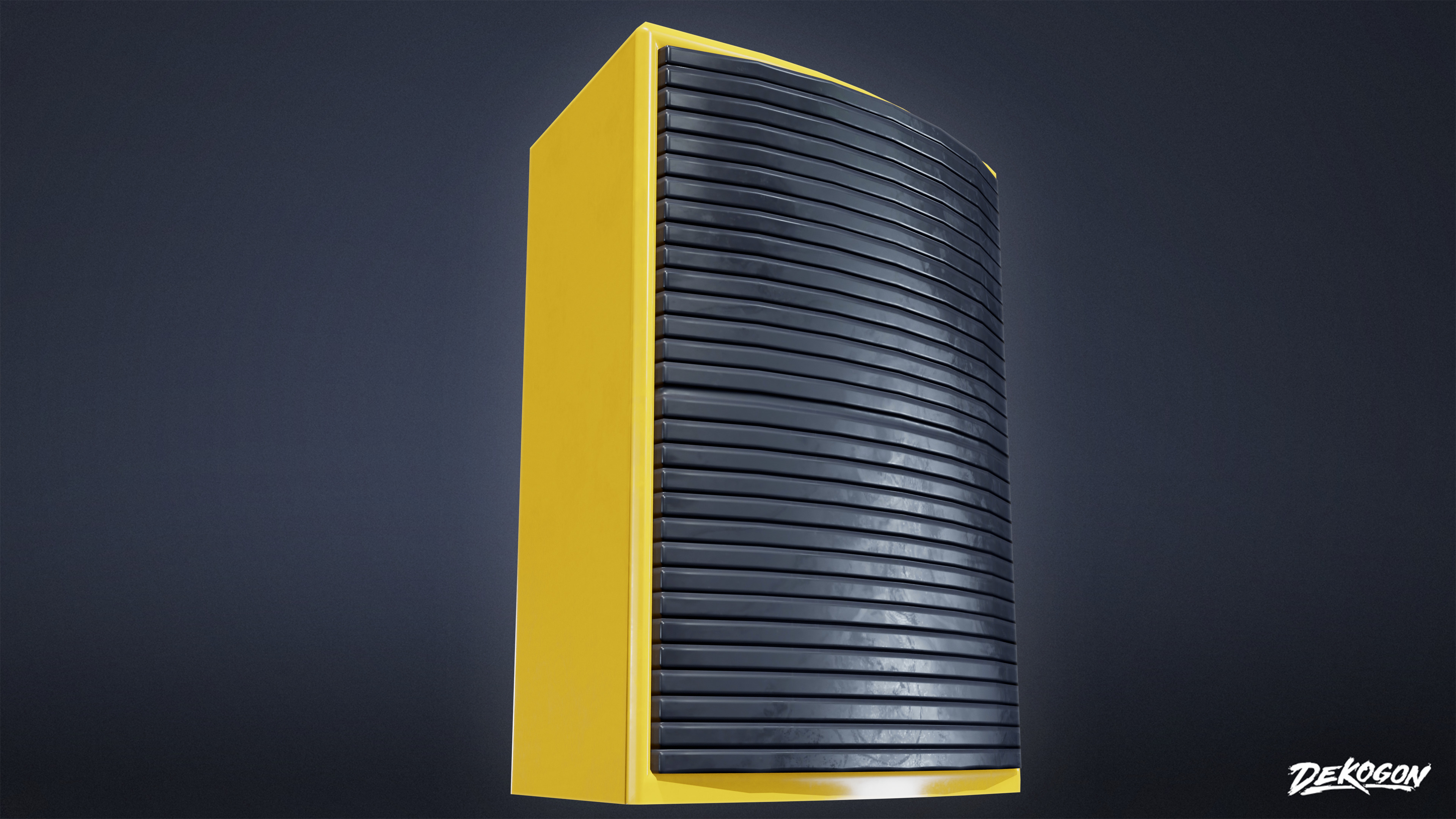 MIDCENTURY - Speaker Set 02 - LOW POLY Low-poly 3D model_16