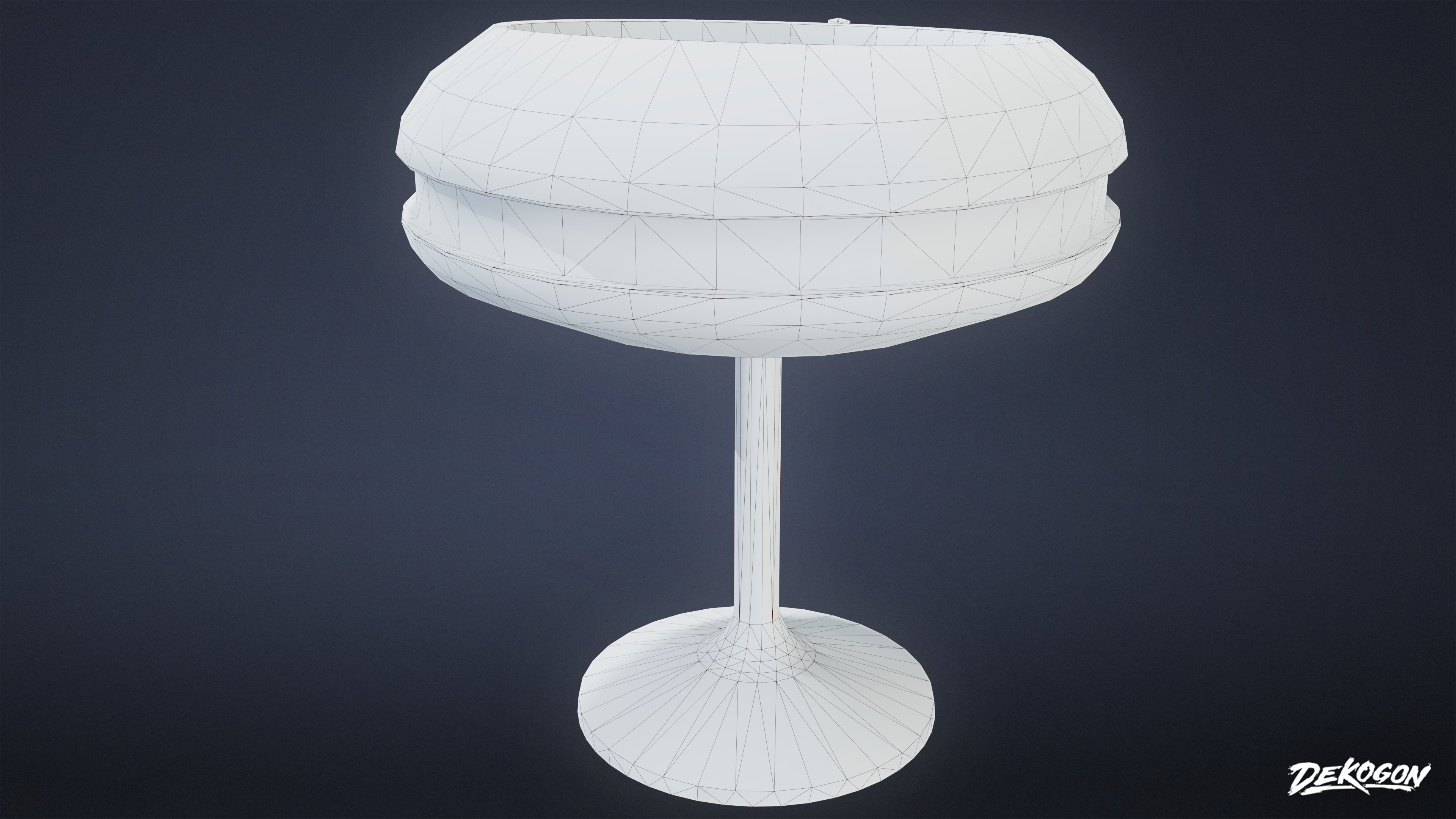 MIDCENTURY - Speaker Set 02 - LOW POLY Low-poly 3D model_2