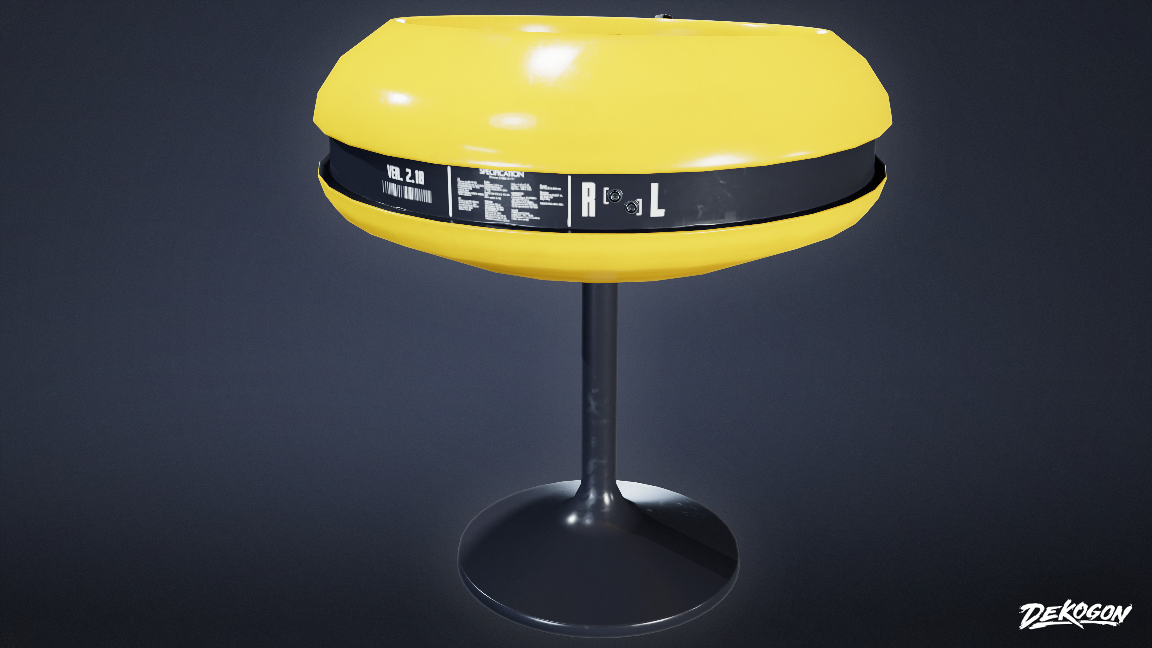 MIDCENTURY - Speaker Set 02 - LOW POLY Low-poly 3D model_3