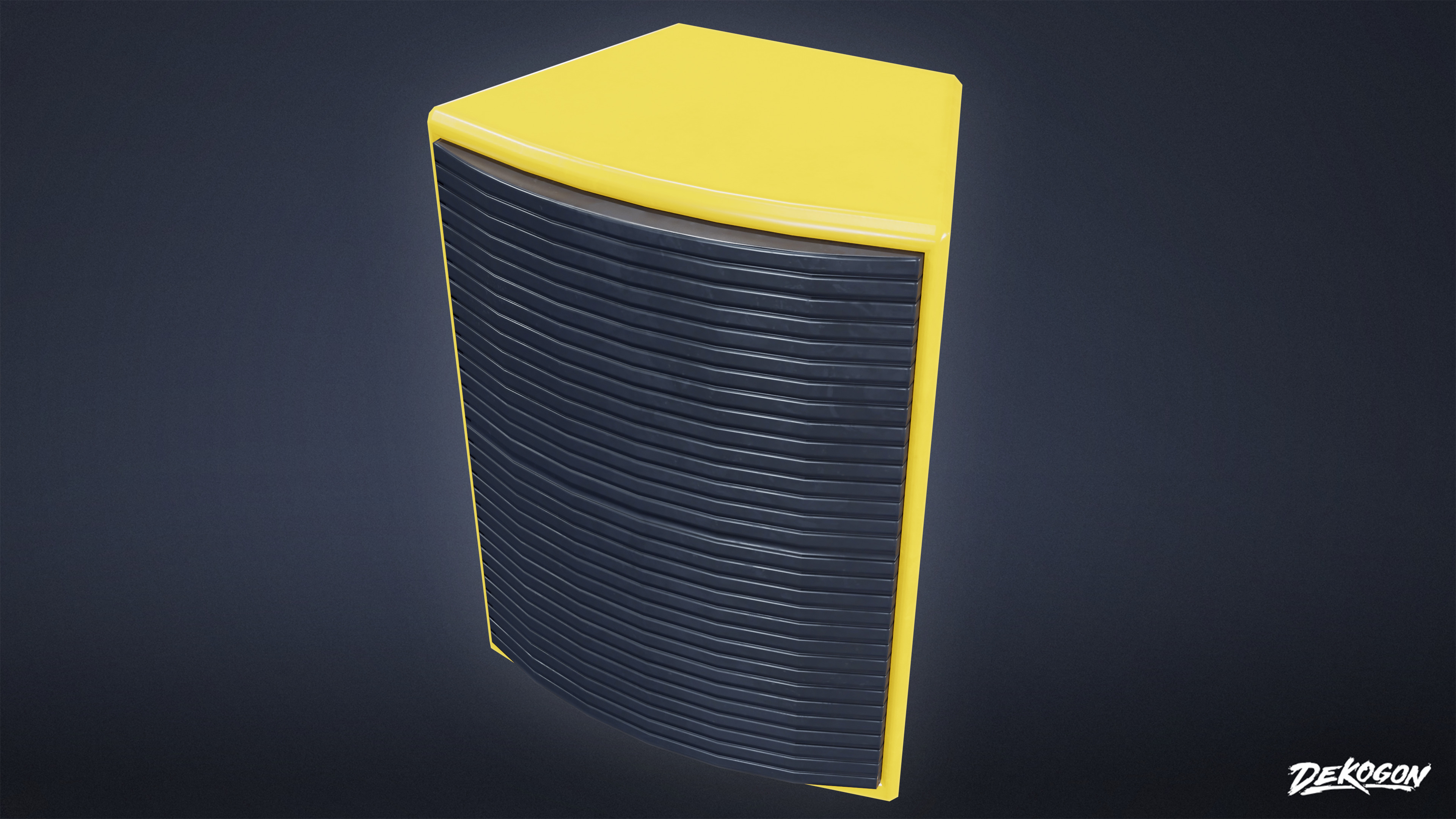 MIDCENTURY - Speaker Set 02 - LOW POLY Low-poly 3D model_15