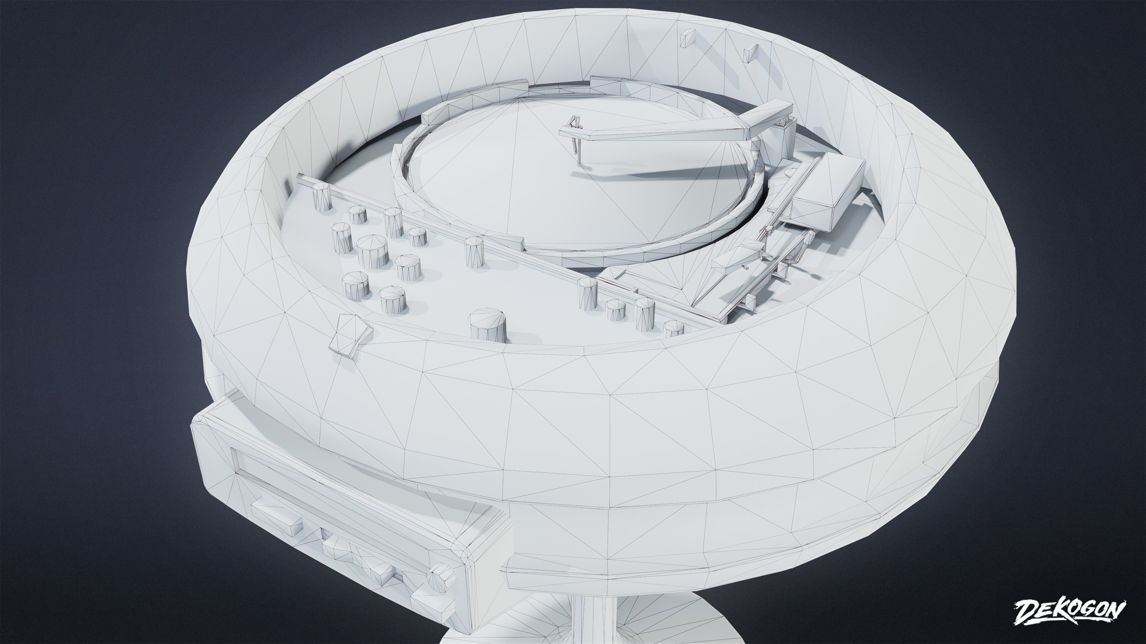 MIDCENTURY - Speaker Set 02 - LOW POLY Low-poly 3D model_7