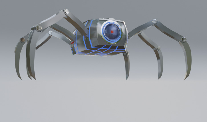 Alien spider robo Free low-poly 3D model_3