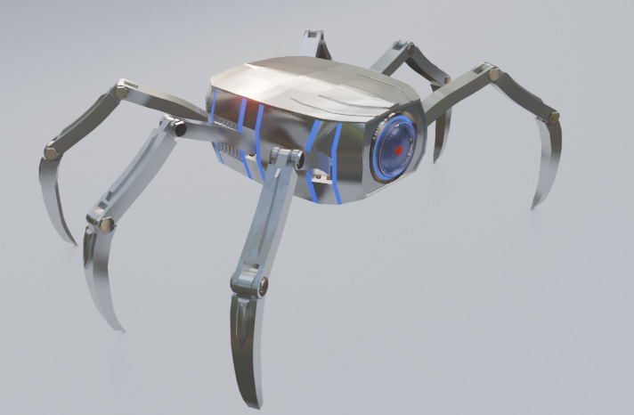 Alien spider robo Free low-poly 3D model_1