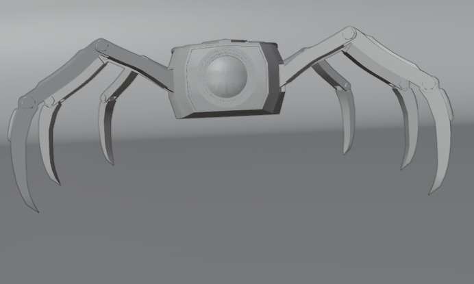 Alien spider robo Free low-poly 3D model_9