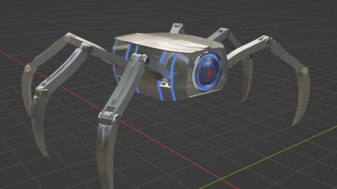 Alien spider robo Free low-poly 3D model_6