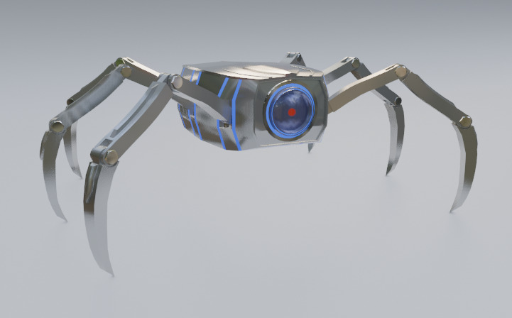 Alien spider robo Free low-poly 3D model_2
