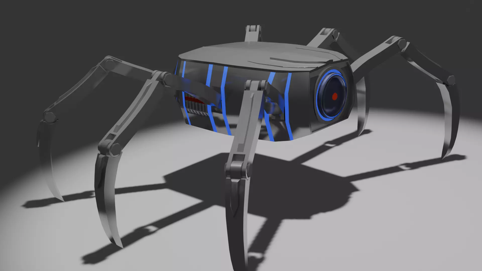 Alien spider robo Free low-poly 3D model_0