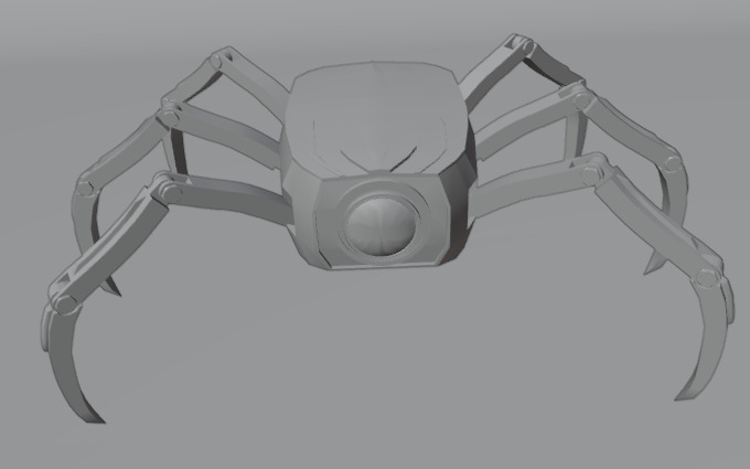 Alien spider robo Free low-poly 3D model_7