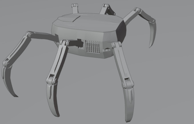 Alien spider robo Free low-poly 3D model_8