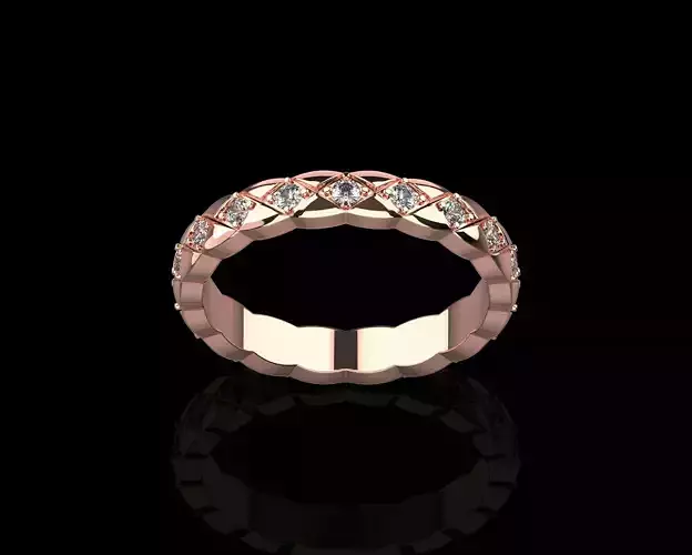 Coco Crush mini ring with diamonds 15 Size N219 3D print model