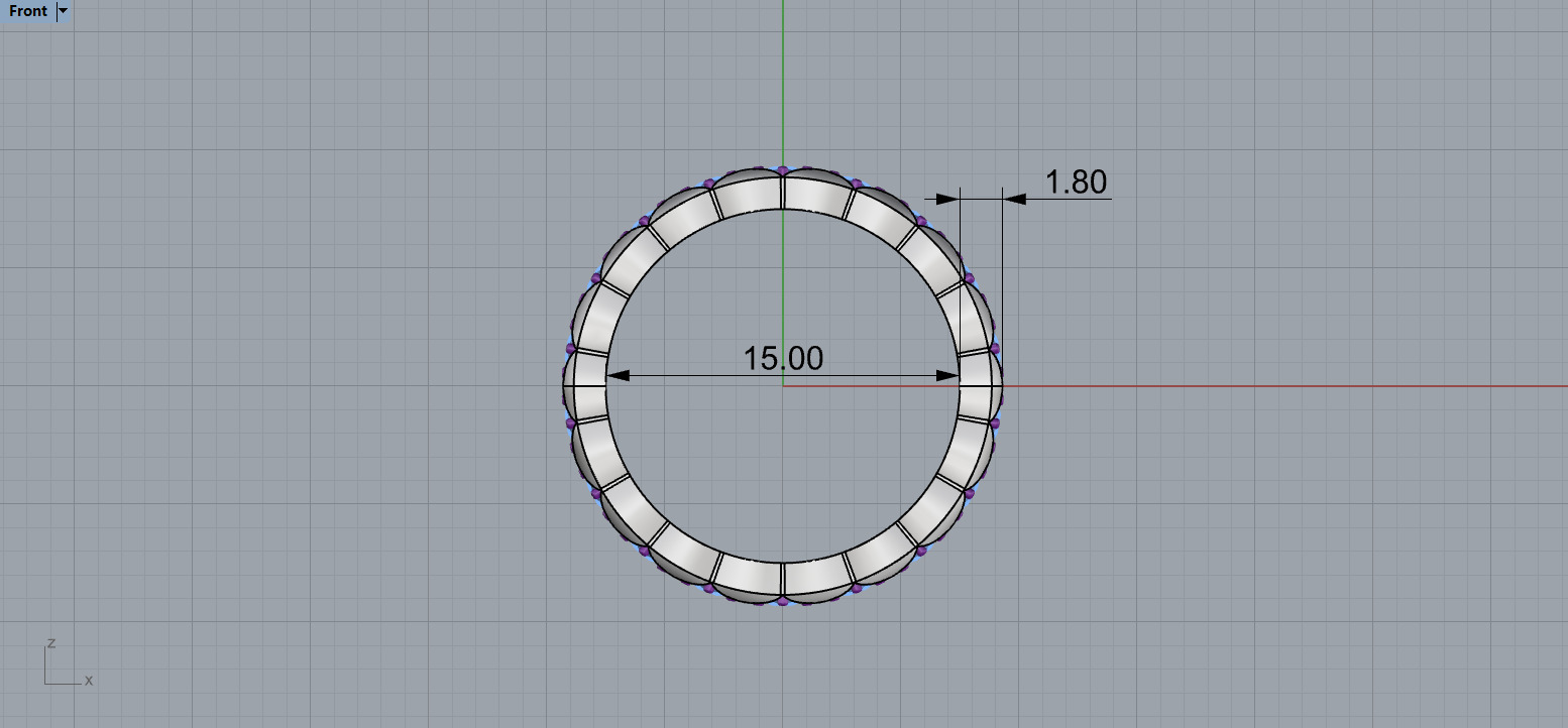 Coco Crush mini ring with diamonds 15 Size N219 3D print model_7