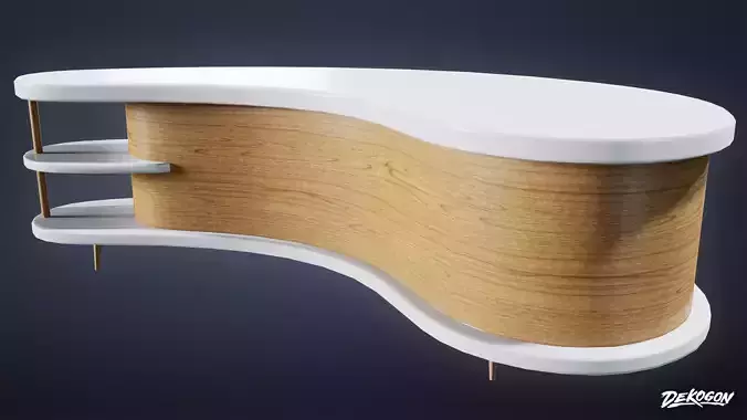 MIDCENTURY - Table 01 - LOW POLY