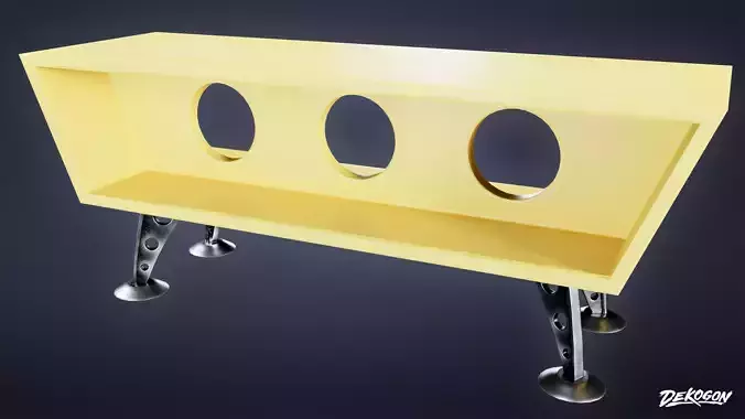 MIDCENTURY - Table 02 - LOW POLY Low-poly 3D model