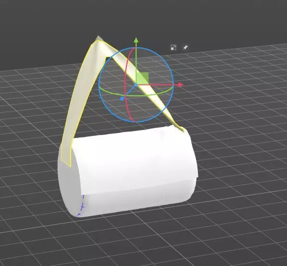 round bag basic model look Low-poly 3D model_0