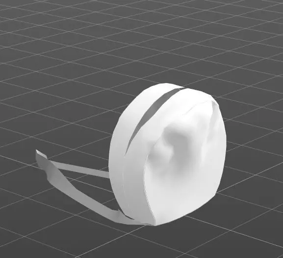 round bag basic model look Low-poly 3D model_0