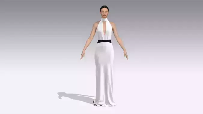 dress halter neckline and belt