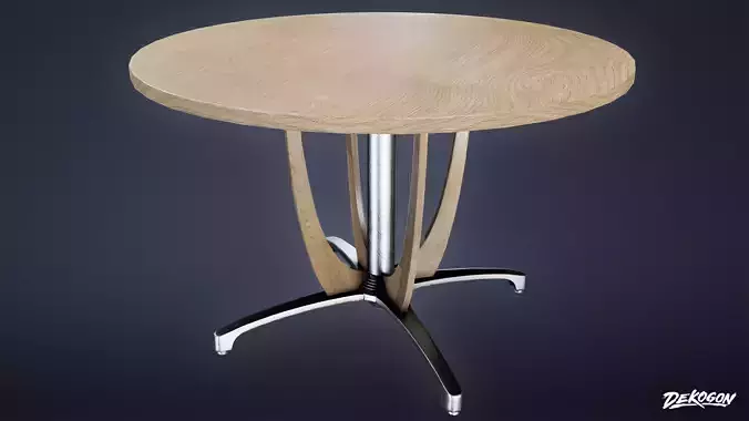 MIDCENTURY - Table 03 - LOW POLY Low-poly 3D model