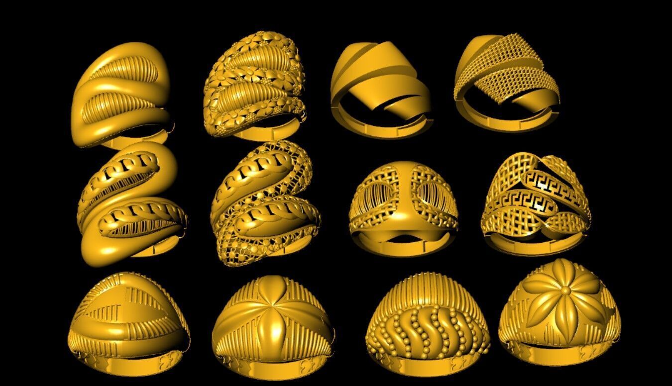 turkish RINGS FILES 36PIECES 3D print model_1