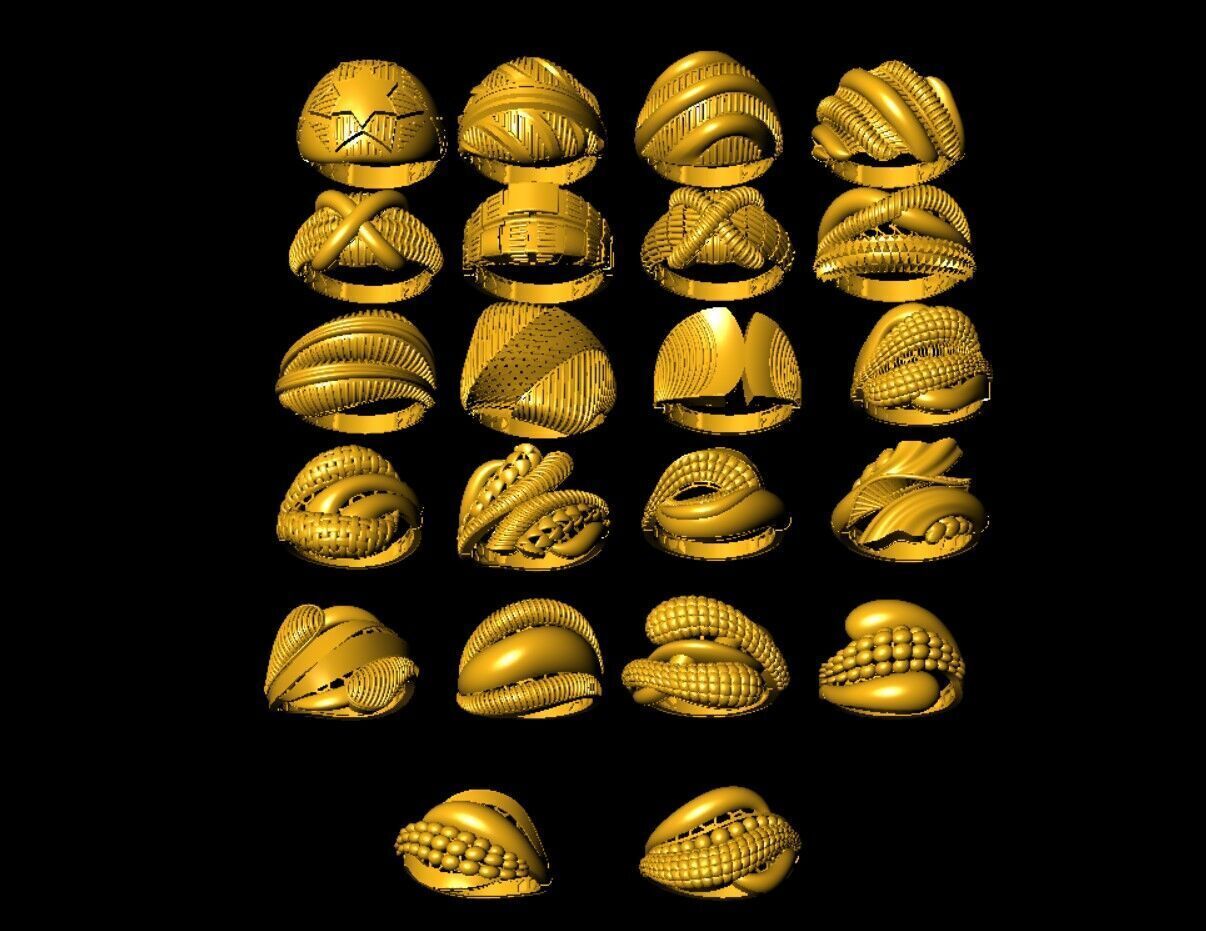turkish RINGS FILES 36PIECES 3D print model_2