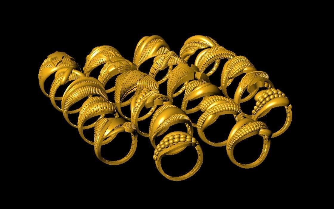 turkish RINGS FILES 36PIECES 3D print model_3