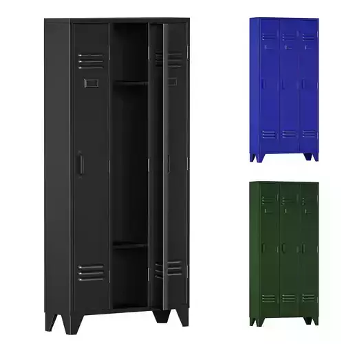 Metal cabinet locker wardrobe changing room 3D model