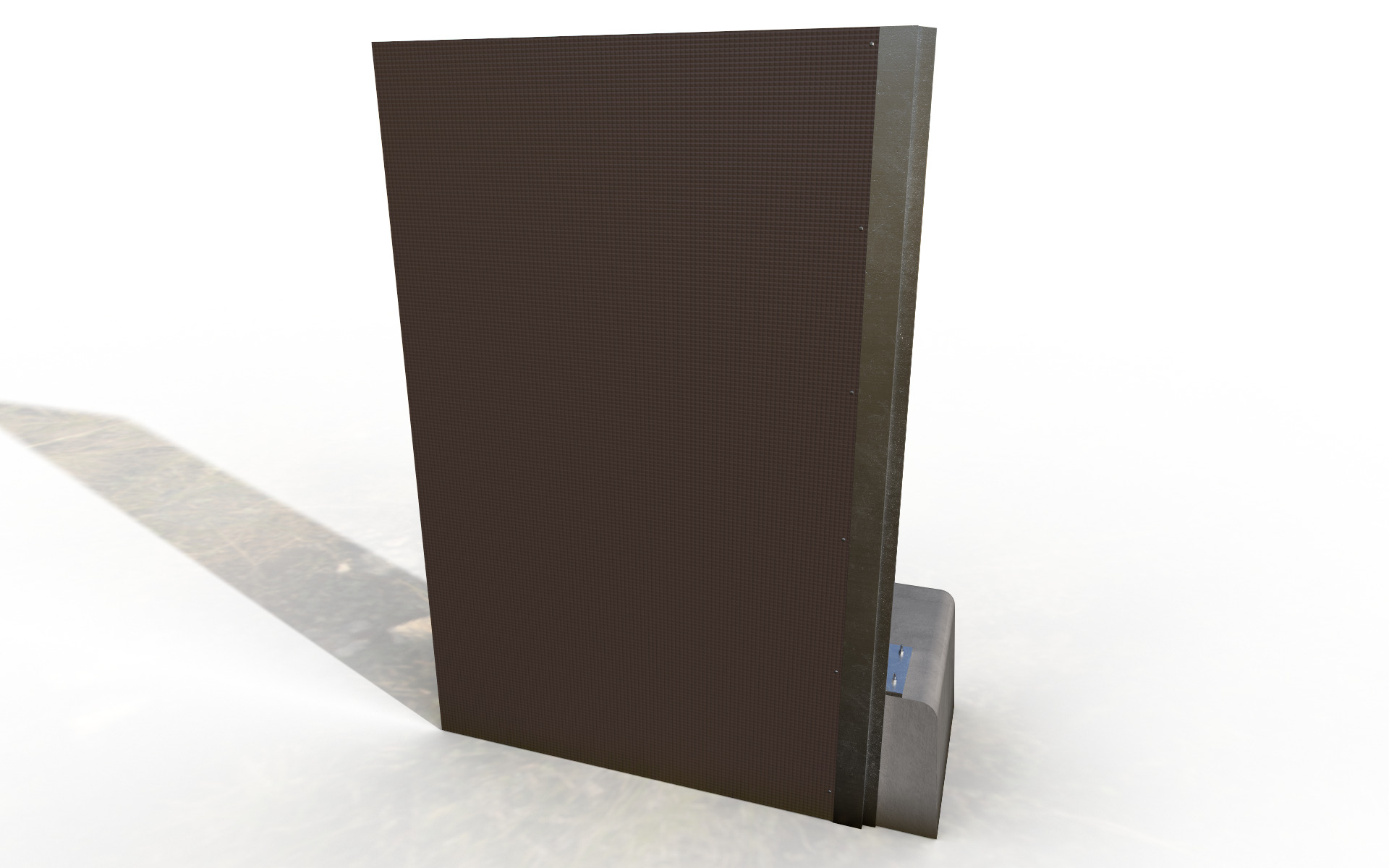 Temporary perimeter fence hoarding set building site Low-poly 3D model_7