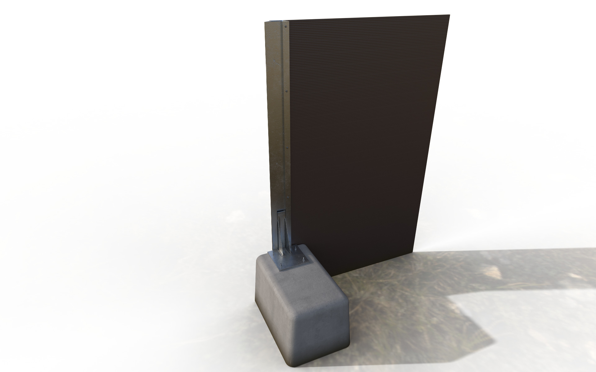 Temporary perimeter fence hoarding set building site Low-poly 3D model_3