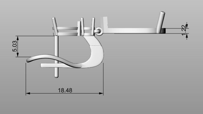 Earrings pear 3D print model_6