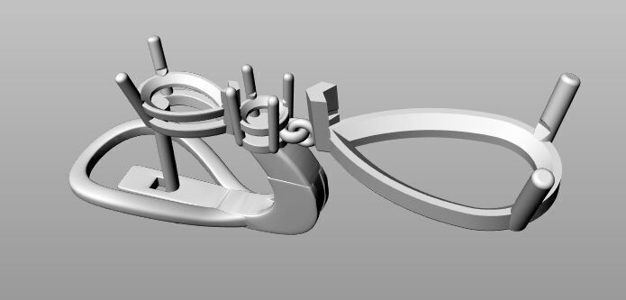 Earrings pear 3D print model_12