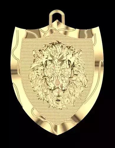 lion necklace 3D print model