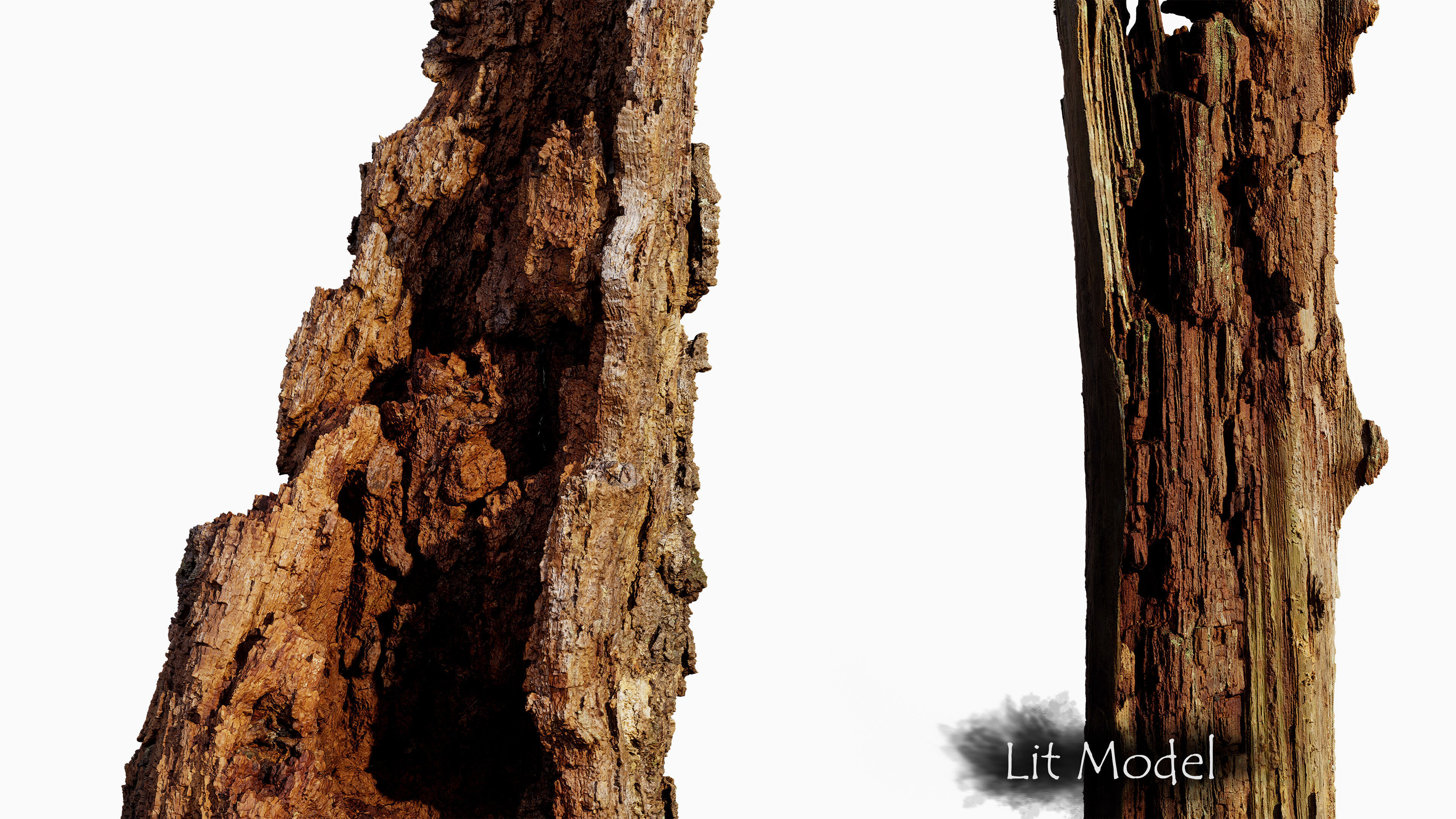 Broken Tree Stumps 01 Low-poly 3D model_5