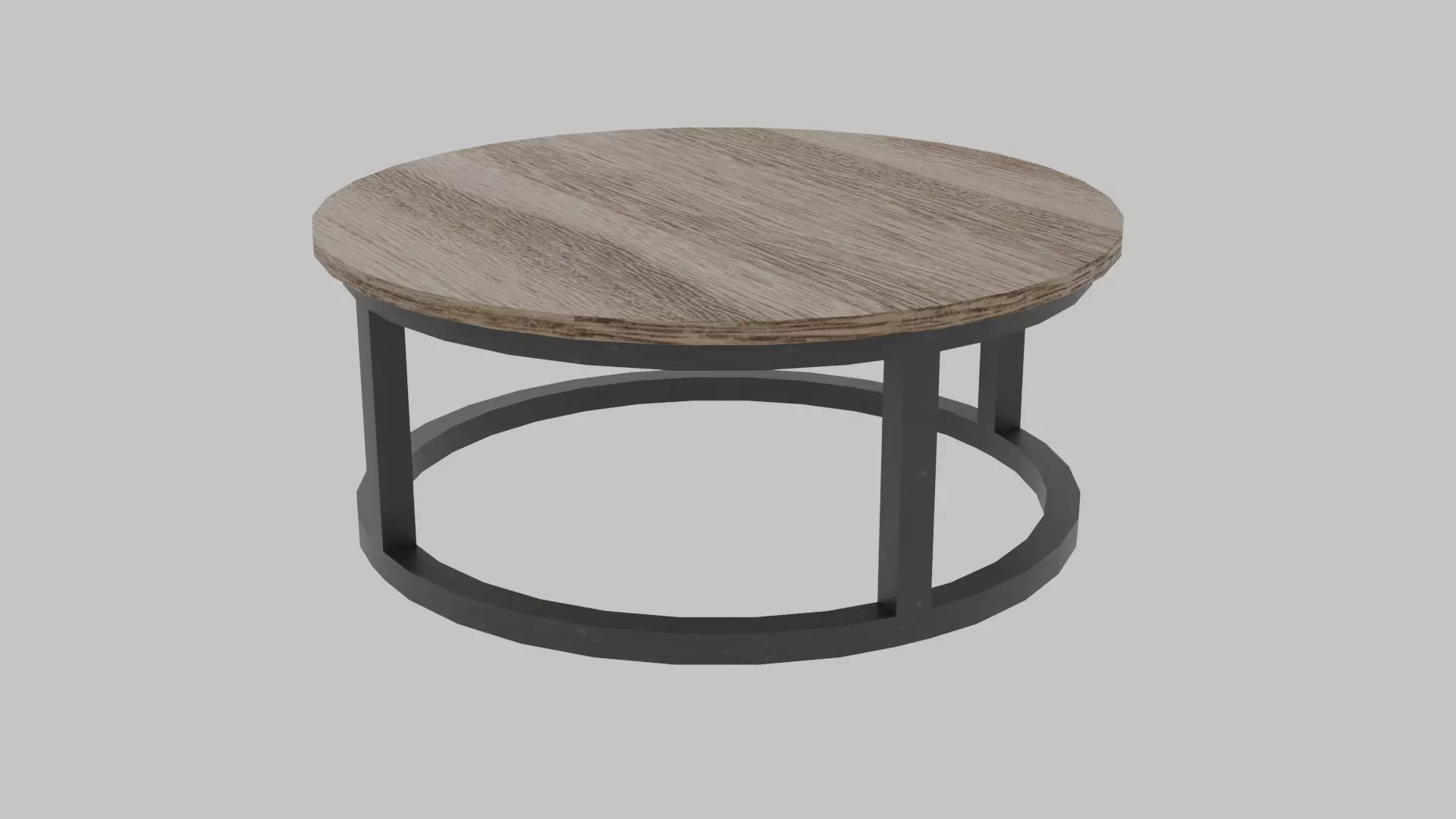 Coffee table Low-poly 3D model_0